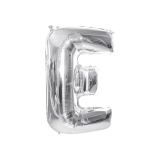 Folieballon E Zilver (43cm)