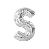 Folieballon S Zilver (43cm)