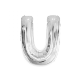 Folie Ballon U Zilver 40cm