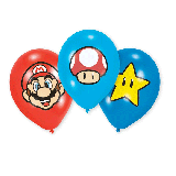Ballonnen Super Mario (6st)