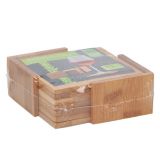 Onderzetters Bamboe met houder (7dlg)