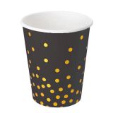 Beker Gold Dots Zwart