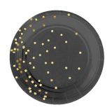 Borden 'Gold Dots' Zwart (10st)