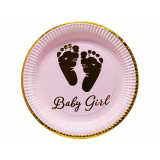 Bordjes Baby Girl Voetjes Roze/Goud 