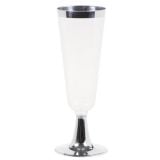 Champagne Glazen Metallic Zilver