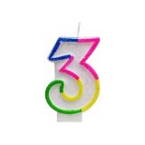 Verjaardagskaars Cijfer 3