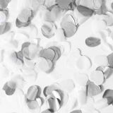 Zijdevloei Confetti Hartjes Zilver/Wit