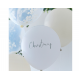 Ballonnen Christening Wit, Nude & Confetti Ginger Ray (5st) 
