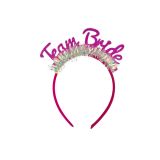 Glitter Diadeem Team Bride Fuchsia 