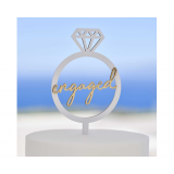 Houten Taarttopper Engament Ring Ginger Ray