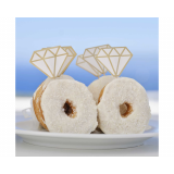 Donut Toppers Engagement Ring Ginger Ray (6st)