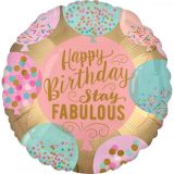 Folieballon Happy Birthday Stay Fabulous