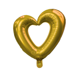 Folieballon Hart Frame Rood - 99x87cm