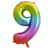 Folieballon 9 Regenboog XL 