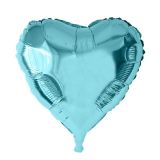 Folieballon Hart Turquoise Blauw