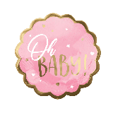 Folieballon Oh Baby! Roze (55cm)