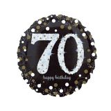 Folieballon 70 Happy Birthday Sparkling