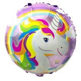 Folieballon Unicorn Paars (45cm)