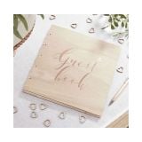 Houten Gastenboek Roségoud Ginger Ray