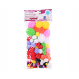Pompons Gekleurd (100st) 
