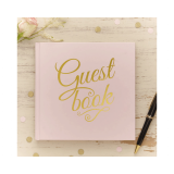 * Gastenboek Pastel Roze & Goud Ginger Ray