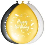 Metallic ballonnen Happy birthday