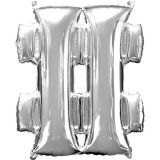 Folie Ballon # Zilver 40cm