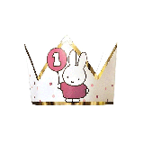 Kroontje Nijntje 1e Verjaardag Roze