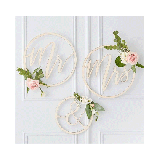 * Houten Decoratieringen Mr & Mrs Ginger Ray