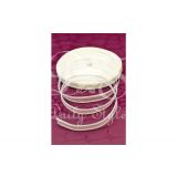Organzalint 1cm Wit