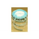 Organzalint 1cm Blauw