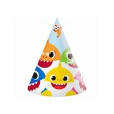 Papieren feesthoedjes Baby Shark