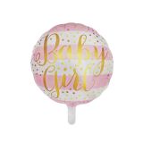 Folieballon Baby Girl Stripes & Dots