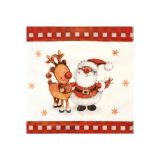 Servetten Kerstman en Rendier