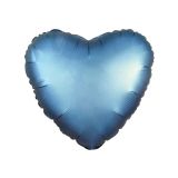 Folieballon Hart Matte Blauw