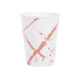 Kartonnen Bekers Marble Roségoud (20st)