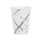 Kartonnen Bekers Marble Zilver (20st)