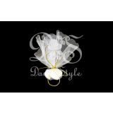 Tule Rondjes Kaal Ø24cm Wit