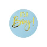 Stickers It's A Boy! Blauw/Goud (24st) 
