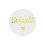 Stickers Bedankt Wit/Goud (24st)
