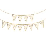 Papieren Vlaggenlijn Happy Birthday Confetti