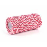 Bindtouw Katoen Rood/Wit (100m)