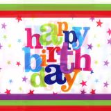 Tafelkleed Happy Birthday Stars