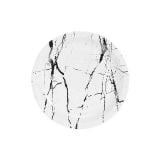Kartonnen Bordjes Marble Zwart 18cm (20st)