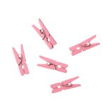 Houten Mini Knijpertjes Roze (24st) 