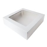 Taartdoos met venster Wit 19x19x5cm (4st) 