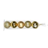 Kerstballen Goud 80mm (5st)