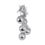 Kerstballen Tros Zilver - 10cm - 1 stuk