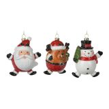 Hangdeco Kerstfiguren - 11cm - 3 stuks