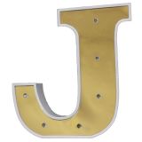 Letterlamp 'J' Metallic Goud